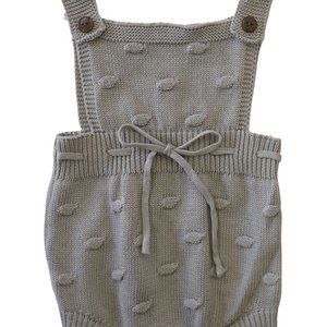 Basic Knit Bow Romper